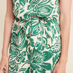 Robe droite courte col V manches courtes ecru femme