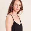 Robe longue d&eacute;collet&eacute; &agrave; fines bretelles noir femme