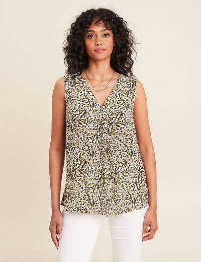 Blouse sans manches vert femme
