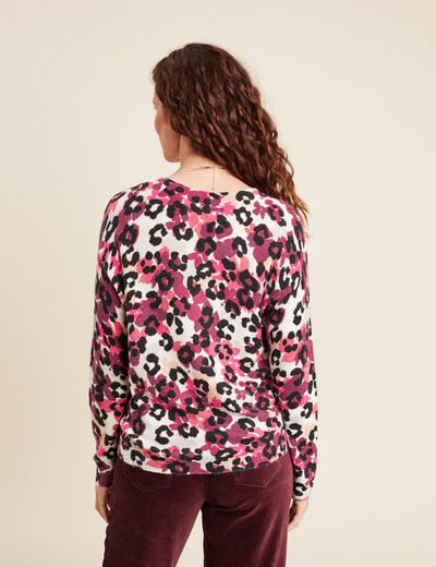 Pull manches longues beige femme