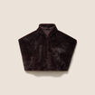 Poncho marron fonc&eacute; femme