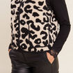 Gilet sans manches laine mouton beige femme