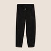 Pantalon barrel bas resserr&eacute; noir femme
