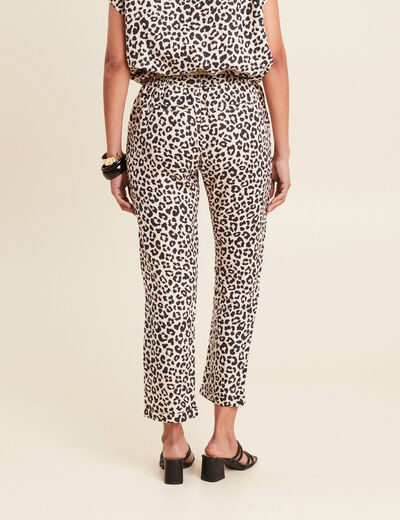 Pantalon à ceinture sable femme
