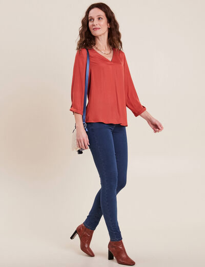 Jeans léger taille standard long denim double stone femme