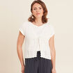 Gilet sans manches blanc femme