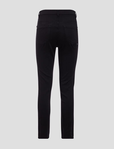 Pantalon ajusté réversible noir femme