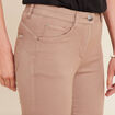 Pantacourt droit taille standard taupe femme
