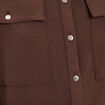 Chemise manches longues marron femme