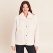 Doudoune r&eacute;versible aspect polaire ivoire femme