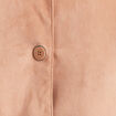 Veste courte droite aspect daim marron clair femme