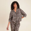 Chemise manches 3/4 nouée noir femme