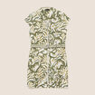 Robe droite zipp&eacute;e vert femme
