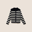 Veste r&eacute;versible en maille noir femme