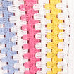 Polo manches courtes aspect macram&eacute; multicolore femme
