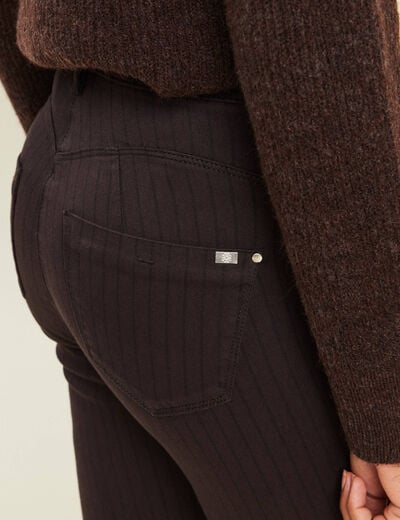 Pantalon magique L'Unique coupe bootcut marron fonc&eacute; femme