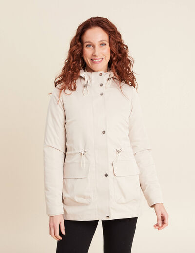 Parka à capuche sable femme