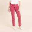 Jean coupe droite taille bascul&eacute;e rose fushia femme