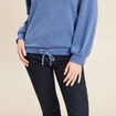 Sweat manches longues bleu ciel femme