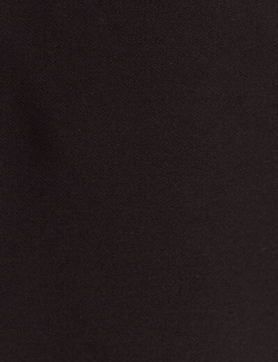 Pantalon fluide large taille haute noir femme