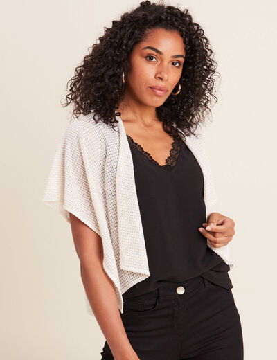 Gilet manches courtes couleur or femme