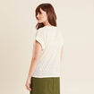 T-shirt manches courtes ecru femme