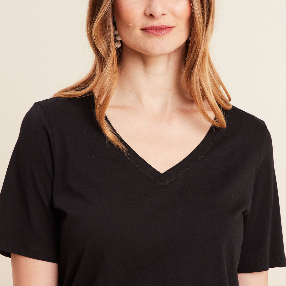 T-shirt manches courtes noir femme