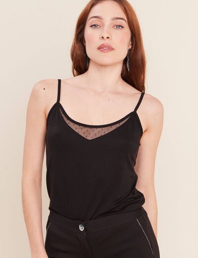 D&eacute;bardeur ajust&eacute; col v noir femme
