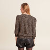 Blouse manches 3/4 noir femme