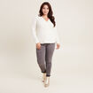 Pull manches longues ecru femme