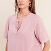 Blouse structur&eacute;e rose femme