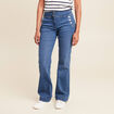 Jean bootcut taille haute denim stone femme