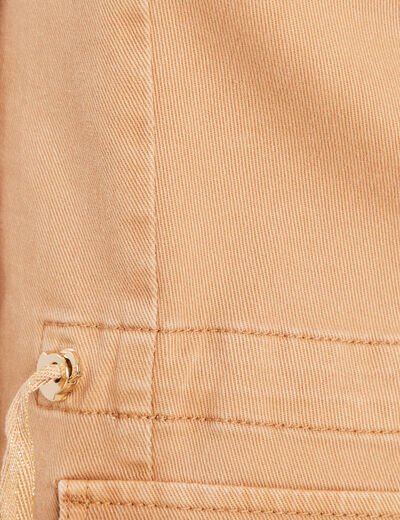 Veste boutonnée en jean marron clair femme
