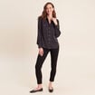 Chemise manches longues bleu femme