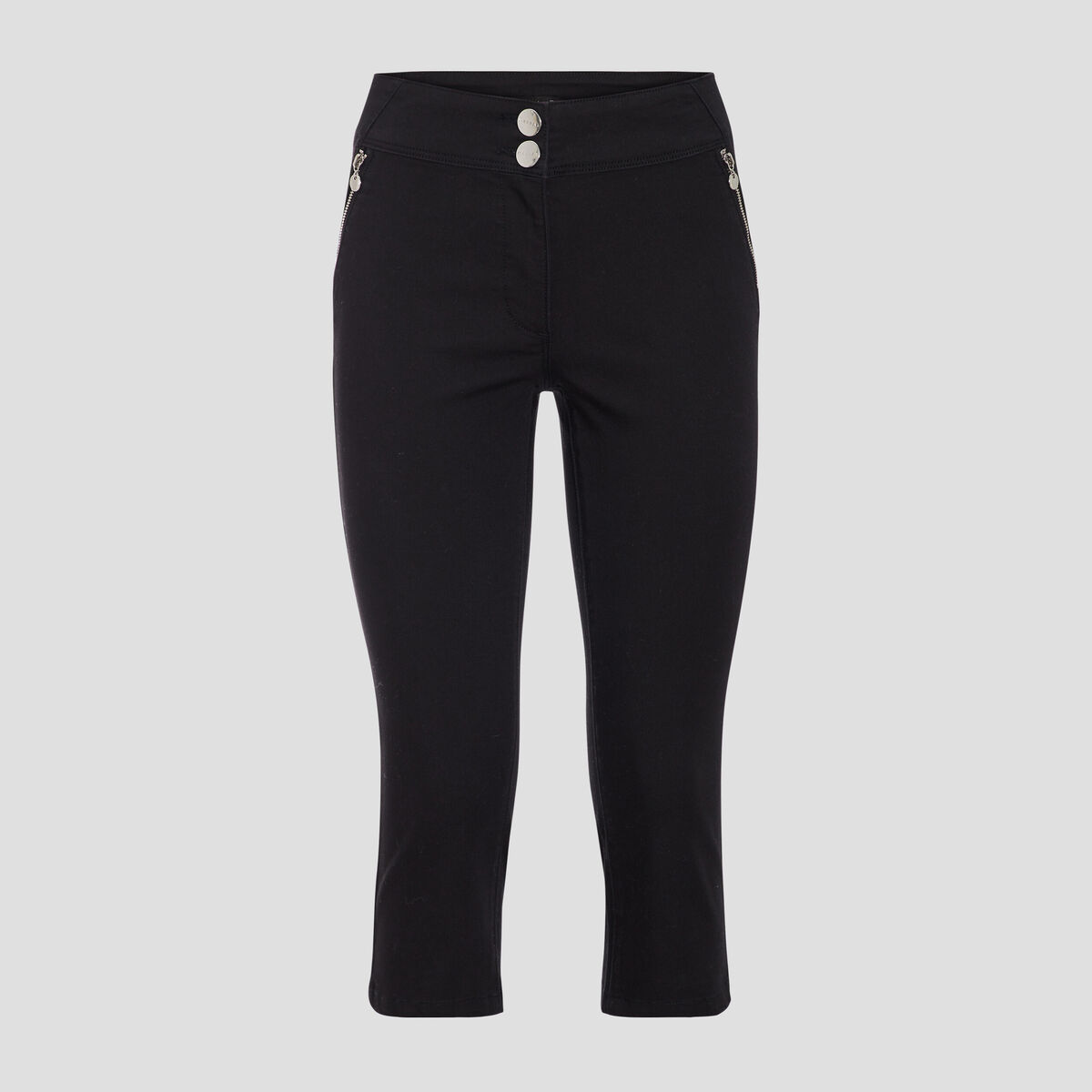 Pantacourt ajusté noir femme