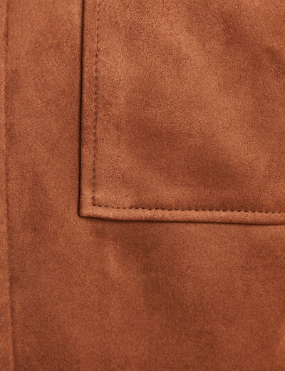 Veste doublée marron foncé femme