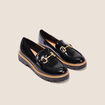Mocassins vernis noir femme