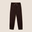 Pantalon coupe mom 7/8&egrave;me marron femme