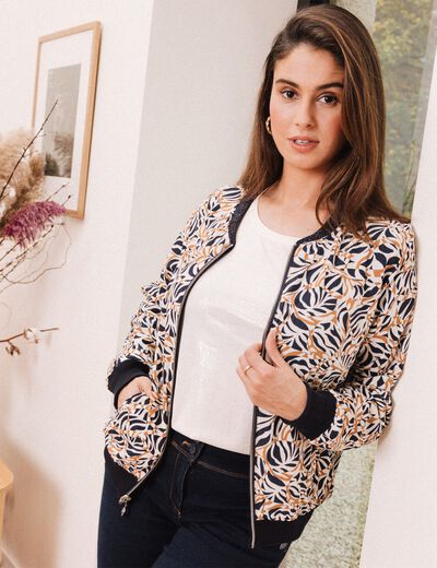 Gilet réversible esprit bomber camel femme