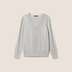 Pull manches longues gris clair femme