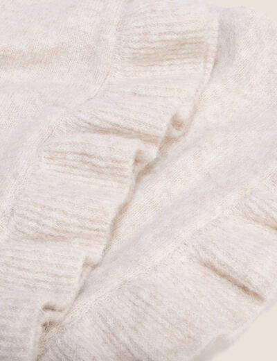 &Eacute;charpe aspect laineux beige femme