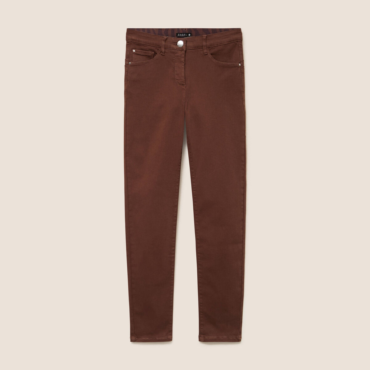 Jean magique L'Unique coupe ajust&eacute;e marron femme