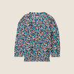 T-shirt manches 3/4 bleu canard femme