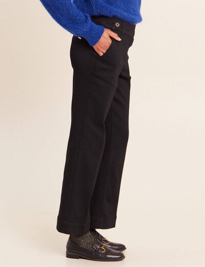 Jean large noir femme