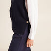 Pull sans manches bleu foncé femme