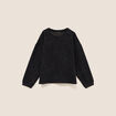 Pull col rond manches longues marron femme