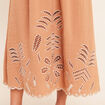 Jupe longue &eacute;vas&eacute;e beige femme