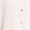Chemise ample effet boule doubl&eacute;e ivoire femme
