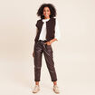 Gilet sans manches marron fonc&eacute; femme