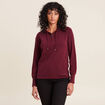 Pull manches longues bordeaux femme